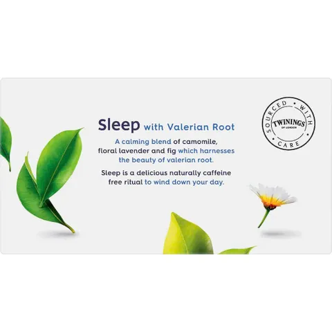 Trà Túi Lọc Twinings Sleep Well Herbal Tea 20 Gói Hoa Cúc Cam Lavender