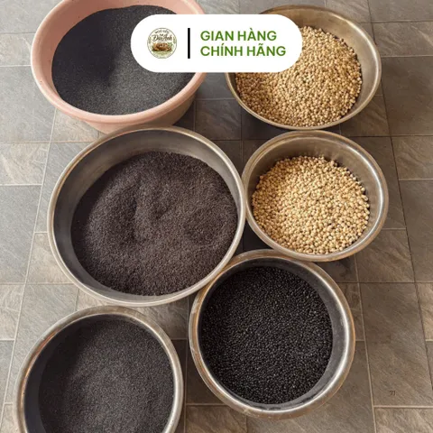 Bột Mè Đen Hạt Sen Mix Đậu Đen Gạo Lứt Đỏ  (Hũ 500g )Thức Uống Bổ Dưỡng Cho Tóc Và Giấc Ngủ