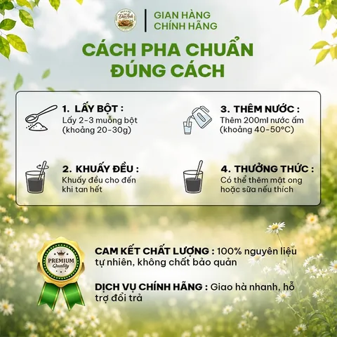 Tinh Bột Sắn Dây Chanh Leo Thảo Mộc Organic Hộp 500g - Giải Nhiệt Mùa Hè, Đập Tan Cơn Khát  Giảm Nóng Trong, Mụn Nhọt
