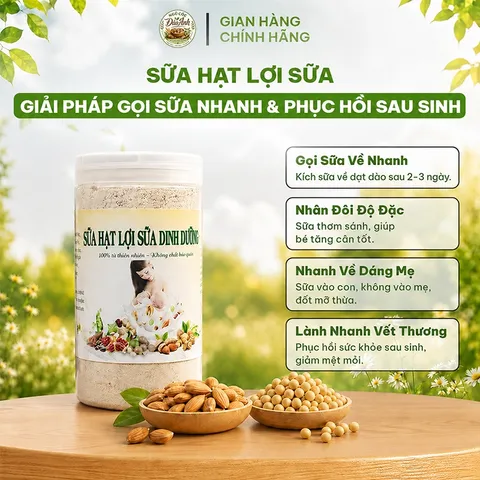 Sữa Hạt Lợi Sữa Dinh Duỡng 17 Loại Hạt (Hũ 500g) - Giúp Sữa Đặc, Thơm Ngon Cho Mẹ Sau Sinh