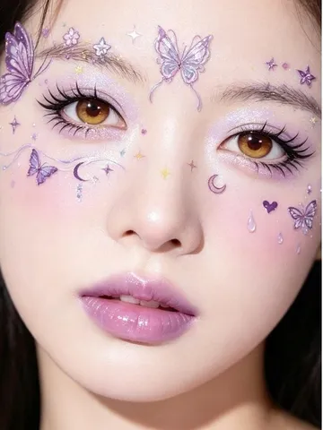 [D012] Set 5 Tấm Hình Xăm Dán Makeup Nghệ Thuật Dán Mặt Cosplay Tiệc Đêm