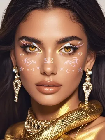 [MUA 5 TẶNG 1] Hình Xăm Dán Tatto Nghệ Thuật Dán Góc Mắt, Cổ Tay, Cổ Chân Cosplay Tiệc Đêm-D123