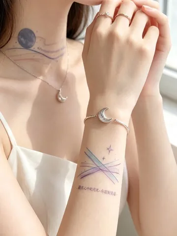 [MUA 5 TẶNG 1] Hình Xăm Dán Tatto Nghệ Thuật Dán Góc Mắt, Cổ Tay, Cổ Chân Cosplay Tiệc Đêm-D123