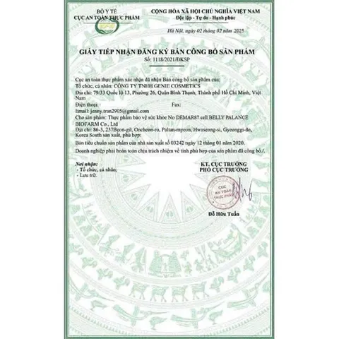Viên Uống Derma87 Cell Belly Balance Genie