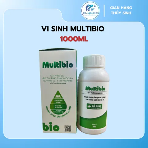 MULTIBIO Vi Sinh Thế Hệ Mới - Chai 1000ml - Xử Lý Độc Tố Làm Trong Nước Khử Mùi Hôi Tanh - Bổ Sung Enzyme Tiêu Hóa