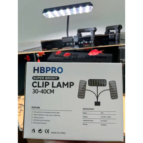 Đèn Kẹp Bể Cá Thủy Sinh 42 LED, Cho bể 30–40cm, Ánh sáng đẹp, tiết kiệm điện, dễ lắp kẹp