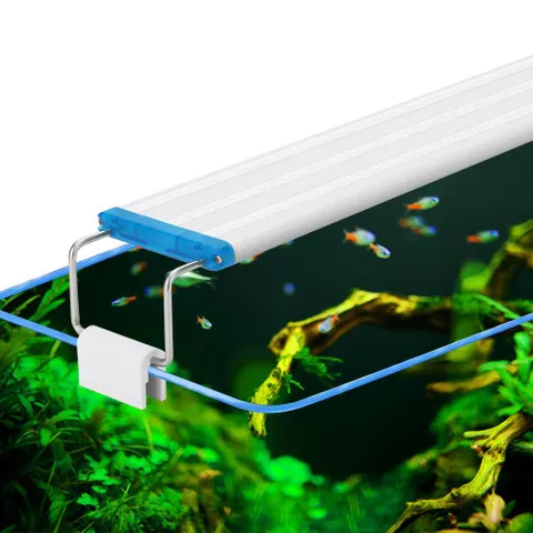Đèn Máng Thủy Sinh WRGB HBPRO 6 Hàng LED Siêu Sáng 22W–55W Cho Bể Cá 30–115cm, Đèn Máng Nhựa Bể Cá