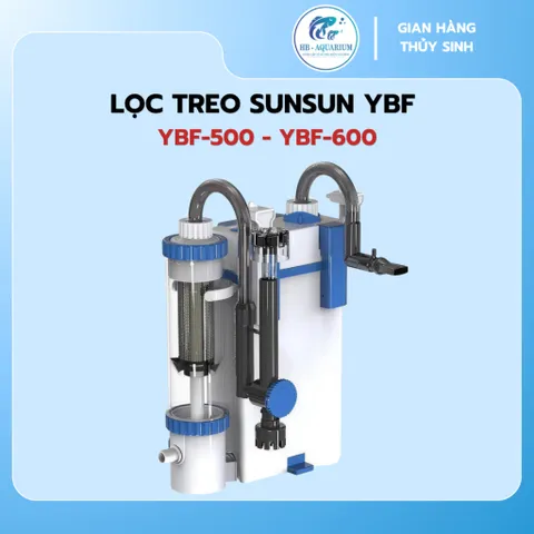 Lọc Treo SUNSUN YBF-500 YBF-600 – Tách Phân, Lọc Váng, Hút Cặn Đáy Hồ Thủy Sinh, Bể Cá Cảnh