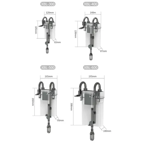 Lọc Treo SUNSUN XBL 300/400/500/600 Có Lọc Váng, Điều Chỉnh Dòng, Lọc Hồ Cá Thủy Sinh