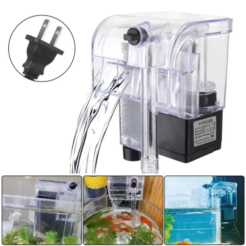 Máy Lọc Thác Cho Bể Cá Mini, Có Lọc Váng, Lọc Nước Hồ Thủy Sinh, Tạo Dòng Chảy Đẹp, Tiết Kiệm Điện