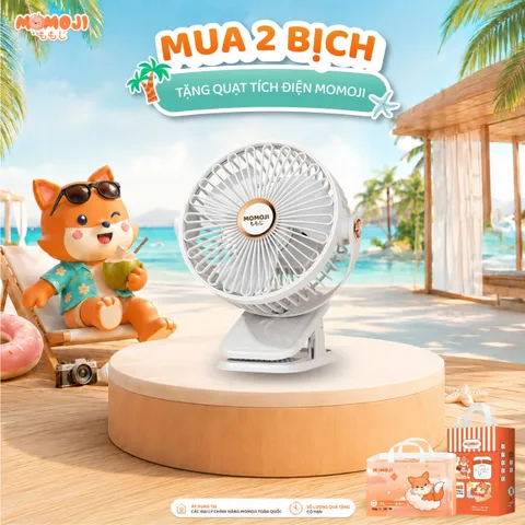 Combo 2 Tã quần/Dán Momoji Extra, thoáng khí,thoát ẩm tốt giúp da bé sơ sinh khô thoáng dài lâu