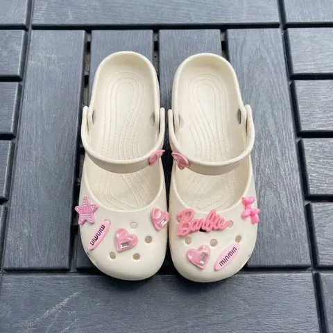 Dép sục ballet nữ Màu be Classic - tặng kèm charm ngẫu nhiên - Chân dầy tăng 1 size