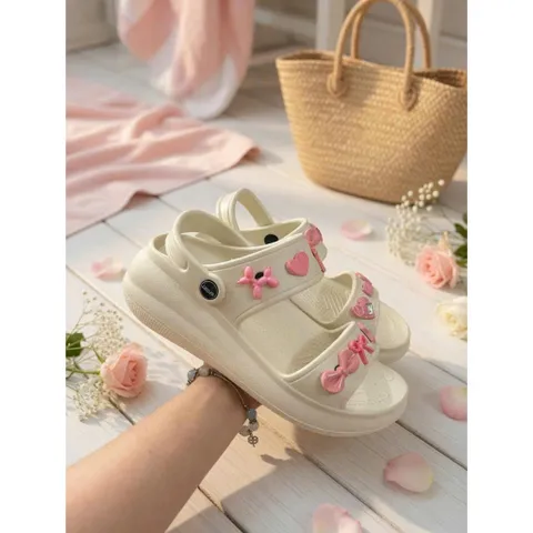 DÉP SANDAL ĐẾ CAO 5 CM TẶNG KÈM CHARM NGẪU NHIÊN, TÔN DÁNG - NĂNG ĐỘNG - CÁ TÍNH
