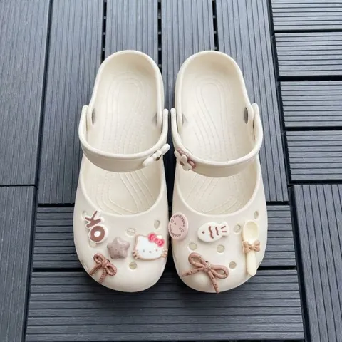 Dép Sục Ballet Nữ Classic tặng kèm Charm Ngẫu Nhiên xinh xắn - tôn dáng - năng động - Chân dầy tăng 1 size