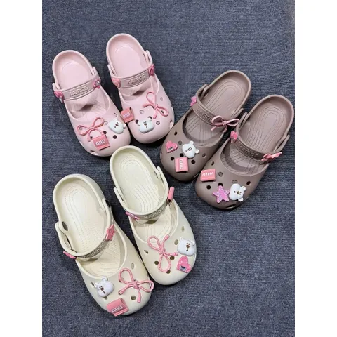 [TẶNG CHARM] Dép Ballet Nữ Classic Mix Charm Ngẫu Nhiên Siêu Xinh