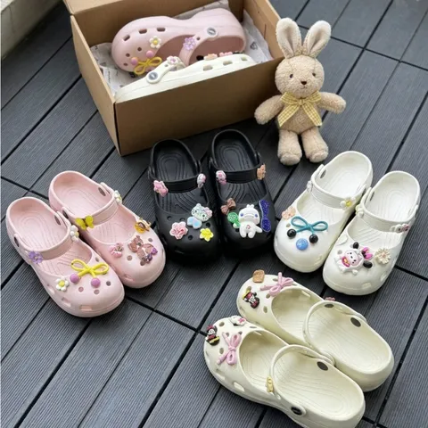 Dép Sục Bale Đế Cao 6 cm Nữ Classic tặng kèm Charm Ngẫu Nhiên xinh xắn - tôn dáng - năng động - Chân dầy tăng 1 size