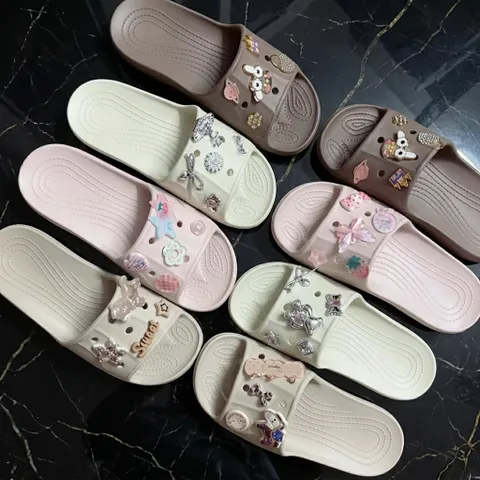 TẶNG KÈM CHARM XINH - Dép nữ quai ngang đi nhẹ êm, chống trơn trượt