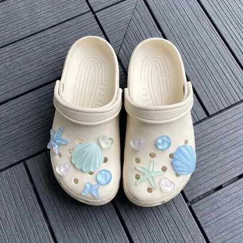 [Màu be] Dép Sục Quai Hậu Classic xinh xắn, dễ thương, đế cao 3 cm tặng kèm charm