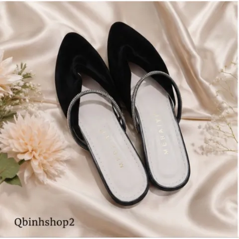 Giày búp bê nữ -phong cách hiện đại-chất nỉ phối nơ