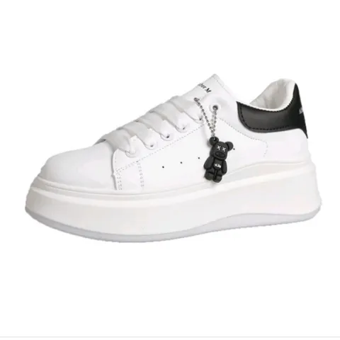GIÀY NỮ SNEAKER NỮ ĐẾ CAO PHỐI ĐỎ THỜI TRANG 4-5CM