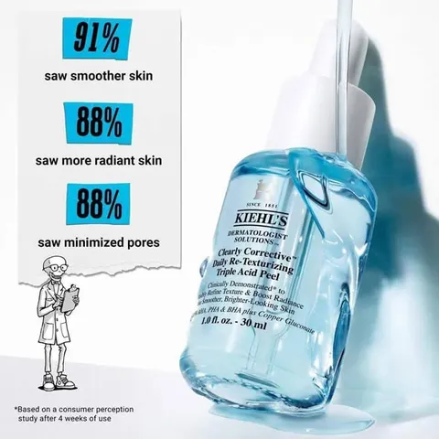 Tinh chất Kiehl's Clearly Corrective Triple Acid peel da sáng mịn 15ml ?️ Giá sốc săn ngay!