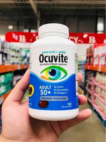 Viên uống Ocuvite Adult 50+ bổ mắt cho người lớn tuổi, sáng mắt khỏe thị lực - Hộp 150 viên ?️