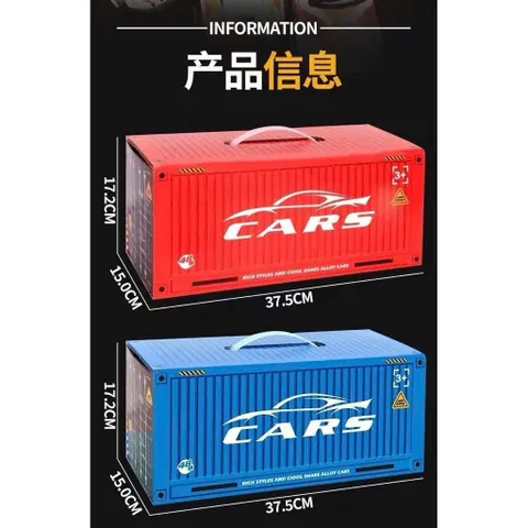 [Đồ chơi] Hộp conterner 48 xe kim loại có đà bị mất hộp