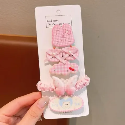 [Kẹp tóc] Set 5 món kẹp tóc + dây buộc tóc cho bé gái dễ thương