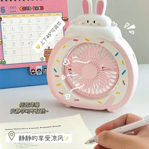 [Quạt] Quạt sạc hình thỏ