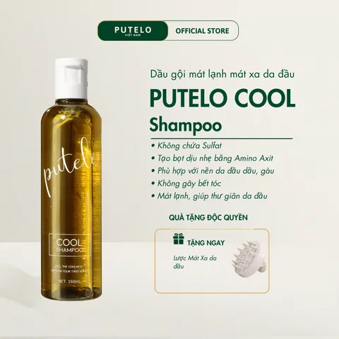Dầu gội lạnh PUTELO Cool Shampoo giảm rụng tóc, hỗ trợ mọc tóc, chăm sóc tóc chuyên sâu từ NHẬT 250ml