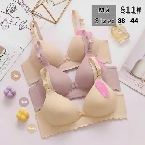[Hàng Chuẩn QC] Set 3 Áo Lót Bầu Cho Con Bú Thun Tăm Lạnh Mềm Mát Cúc Bấm Tiện Lợi Co Giãn 4 Chiều