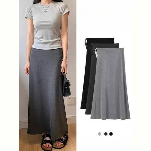 [HOT TREND] Chân Váy Bầu Dáng Dài Đuôi Cá, Nỉ Lông Thỏ Mềm Ấm Co Giãn, Cạp Chun Điều Chỉnh Bụng Bigsize Thu Đông