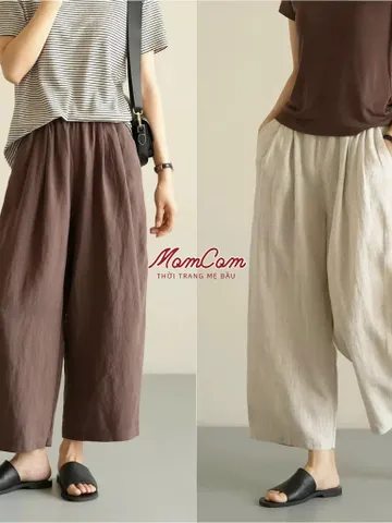 [HOT] Quần Bầu Kaki Bom Thụng Thời Trang Cạp Chun Đáp Bụng Mềm Có Khuy Chỉnh Bigsize