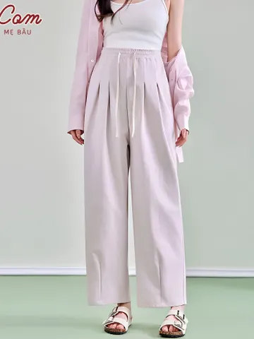 [HOT] Quần Bầu Bom Thụng Kaki Dây Rút Điều Chỉnh Size Thời Trang Hè Mặc Trước Sau Sinh