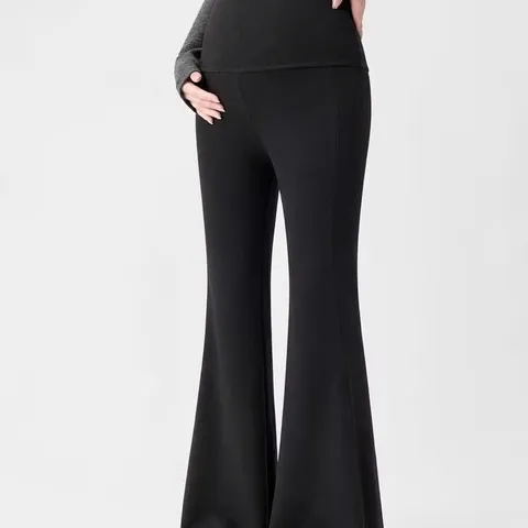 Quần Bầu Ống Loe Co Giãn 4 Chiều, Đáp Bụng Chun Chỉnh Size, Chất Zip Mềm Mướt