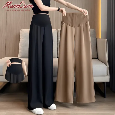 Quần Bầu Vải Tây Chất Gold Cao Cấp – Quần Bầu Ống Suông Dáng Dài Mềm Mịn, Công Sở