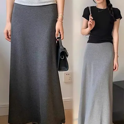 [HOT TREND] Chân Váy Bầu Dáng Dài Đuôi Cá, Nỉ Lông Thỏ Mềm Ấm Co Giãn, Cạp Chun Điều Chỉnh Bụng Bigsize Thu Đông