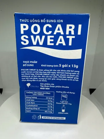 Thức uống bổ sung ion Pocari Sweat dạng bột giúp bù nước, điện giải - Hộp 5 gói x 13g