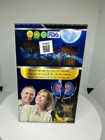 Sâm Nhung Bổ Thận Viên Tiểu Đêm Hỗ Trợ Bổ Thận, Giảm Tiểu Đêm Người Lớn Tuổi - Hộp 30 Viên