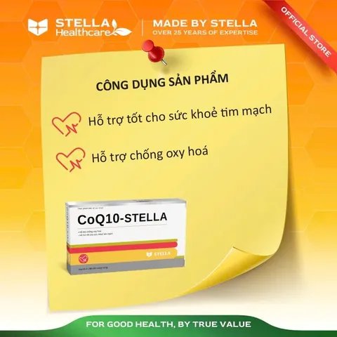 [Chính hãng] CoQ10-STELLA hỗ trợ chống oxy hóa, tốt cho sức khỏe tim mạch (Hộp/30viên)