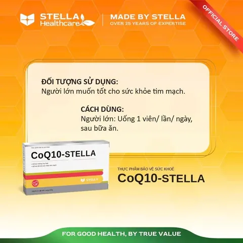 [Chính hãng] CoQ10-STELLA hỗ trợ chống oxy hóa, tốt cho sức khỏe tim mạch (Hộp/30viên)