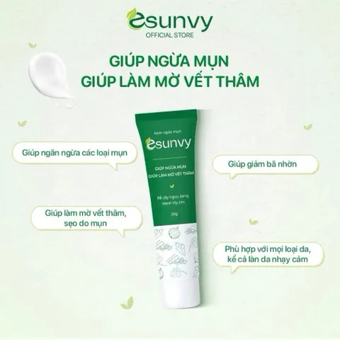 Sữa Rửa Mặt Esunvy Giúp Kiểm Soát Bã Nhờn Sạch Mụn Dùng Cho Mọi Loại Da Tuýp 50g - 150g TMP003
