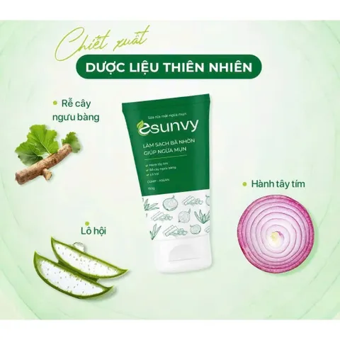 Sữa Rửa Mặt Esunvy Giúp Kiểm Soát Bã Nhờn Sạch Mụn Dùng Cho Mọi Loại Da Tuýp 50g - 150g TMP003