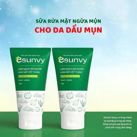 Sữa Rửa Mặt Esunvy Giúp Kiểm Soát Bã Nhờn Sạch Mụn Dùng Cho Mọi Loại Da Tuýp 50g - 150g TMP003