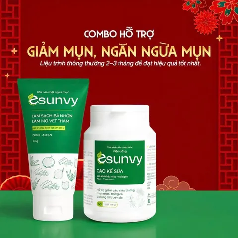 Sữa Rửa Mặt Esunvy Giúp Kiểm Soát Bã Nhờn Sạch Mụn Dùng Cho Mọi Loại Da Tuýp 50g - 150g TMP003