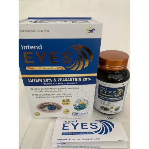 Viên Uống Bổ Mắt INTEND EYES - Tăng Cường Thị Lực, Giảm Mỏi Mắt, Sáng Mắt, Chống Khô Mắt hộp 30 viên