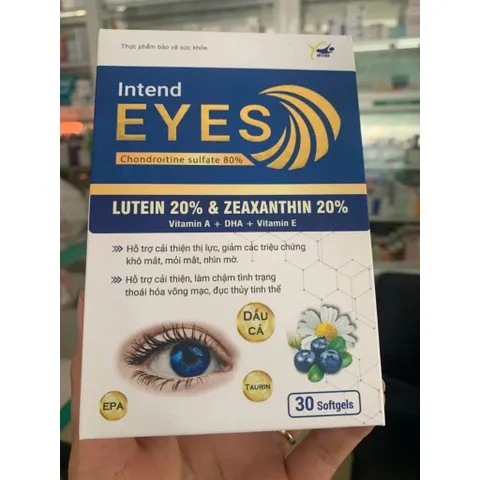 Viên Uống Bổ Mắt INTEND EYES - Tăng Cường Thị Lực, Giảm Mỏi Mắt, Sáng Mắt, Chống Khô Mắt hộp 30 viên