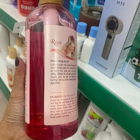 Gel tắm PURITÉ DE PROVENCE Rose hương hoa hồng dạng chai bơm
