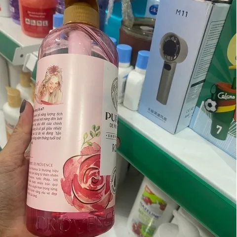 Gel tắm PURITÉ DE PROVENCE Rose hương hoa hồng dạng chai bơm