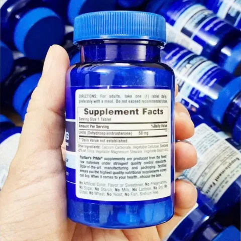 [Mẫu Mới nắp vặn] Viên uống Puritan's Pride D-H 50 mg |100 viên| Tổng hợp/Điều hòa & Cân bằng nội tiết tố & Làm chậm quá trình lão hóa [SP Chuẩn Mỹ không tem]